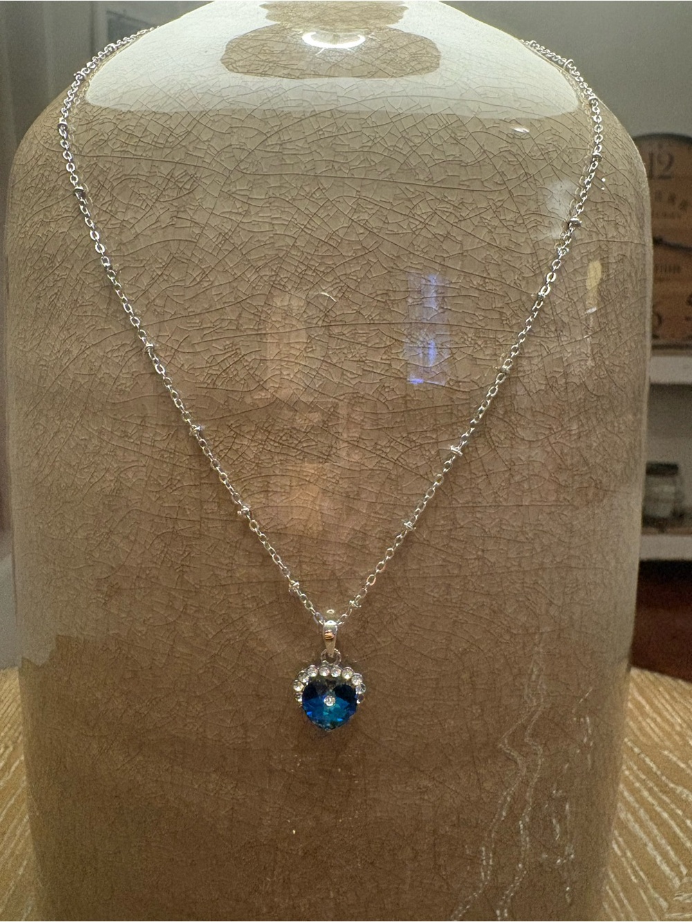 Titanic Heart of the Ocean Silver Necklace
